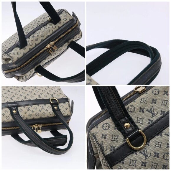 LOUIS VUITTON Monogram Mini Josephine PM Hand Bag Blue M92049 LV Auth 140953 - Picture 16 of 16